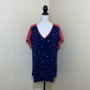 TRU SELF Women’s Stars and Stripes Graphic T-Shirt